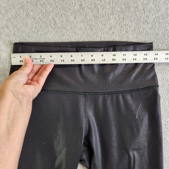 Lululemon Leggings Womens 8 Wunder Under High-Rise Crop 23" Foil Matte Black - Picture 12 of 16